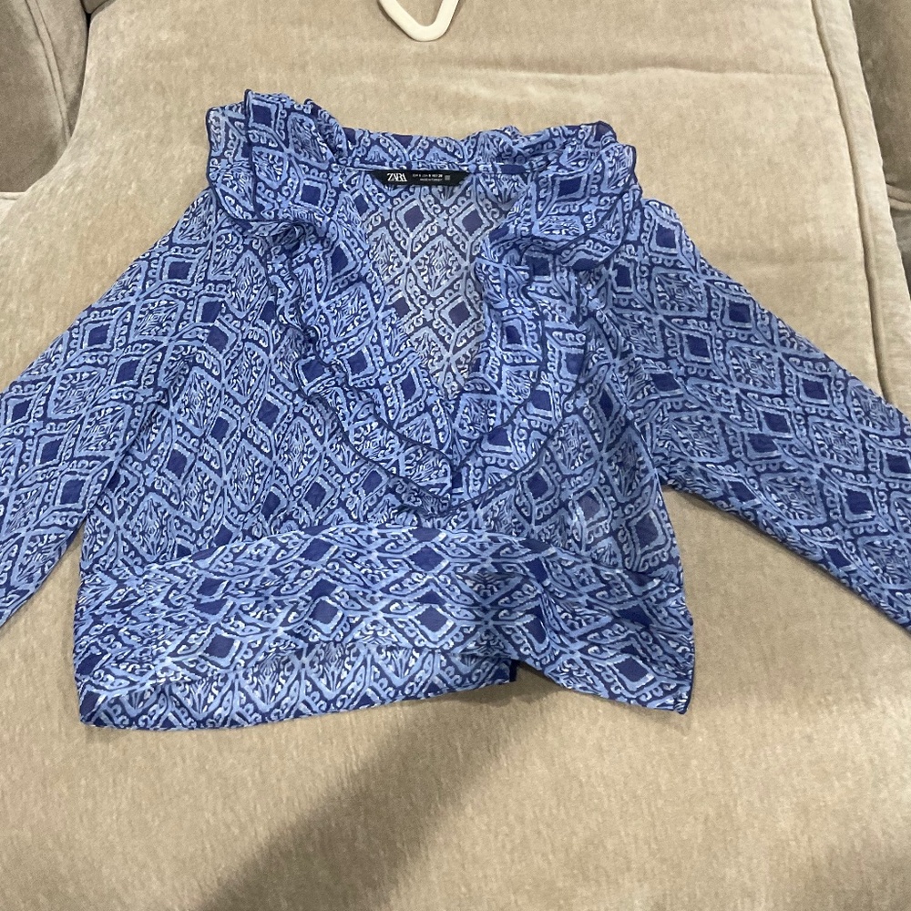 Zara Patterned Blouse - image 1